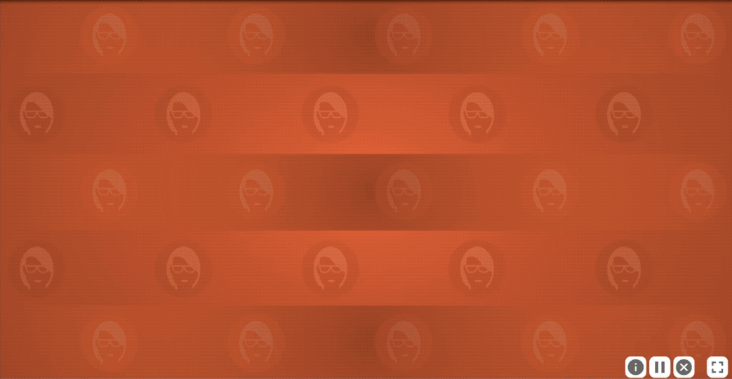 An animation from the Recognition exercise.  A round frame appears in the middle of the window with a face inside.  The frame and face disappear after a moment.