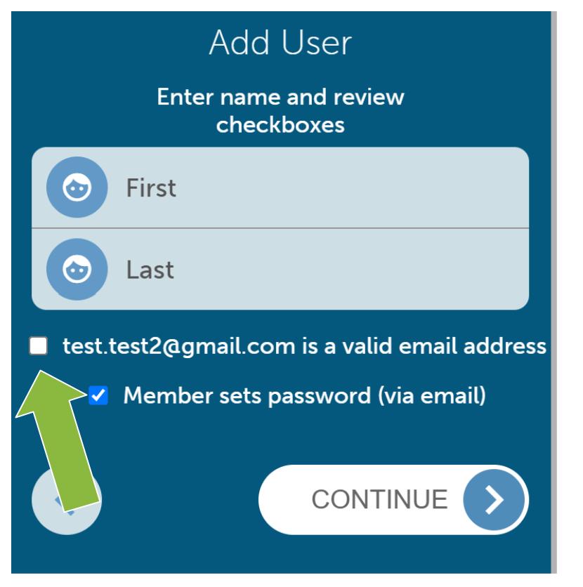 Test user info