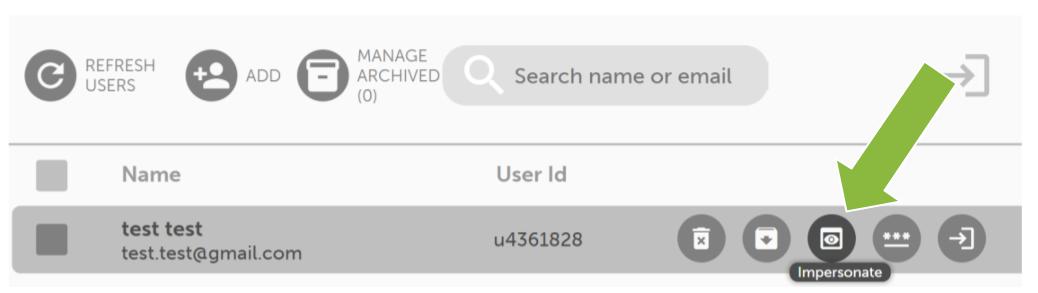 Impersonate user