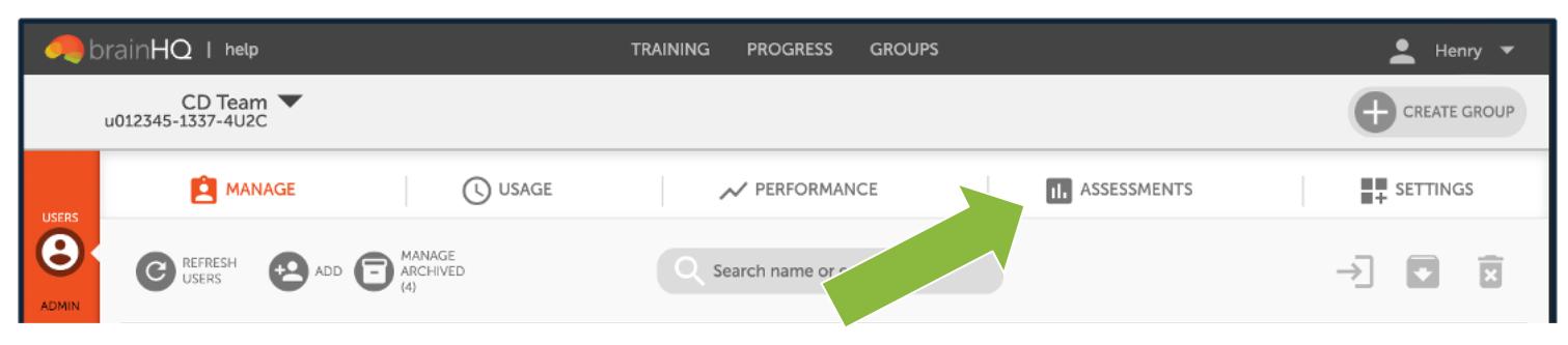 Assessments tab